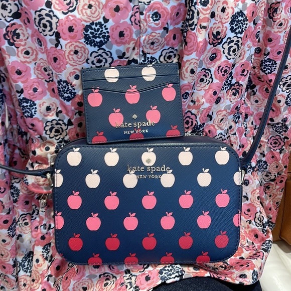 Kate Spade Staci Mini Camera Bag & Staci Small Slim Card Holder Orchard Degrade - Picture 3 of 16